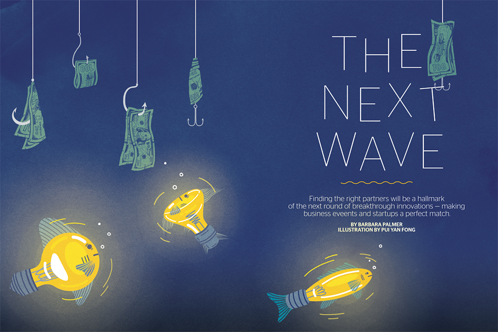 Lightbulb fish attracted to dollar bills attached to fishing hooks