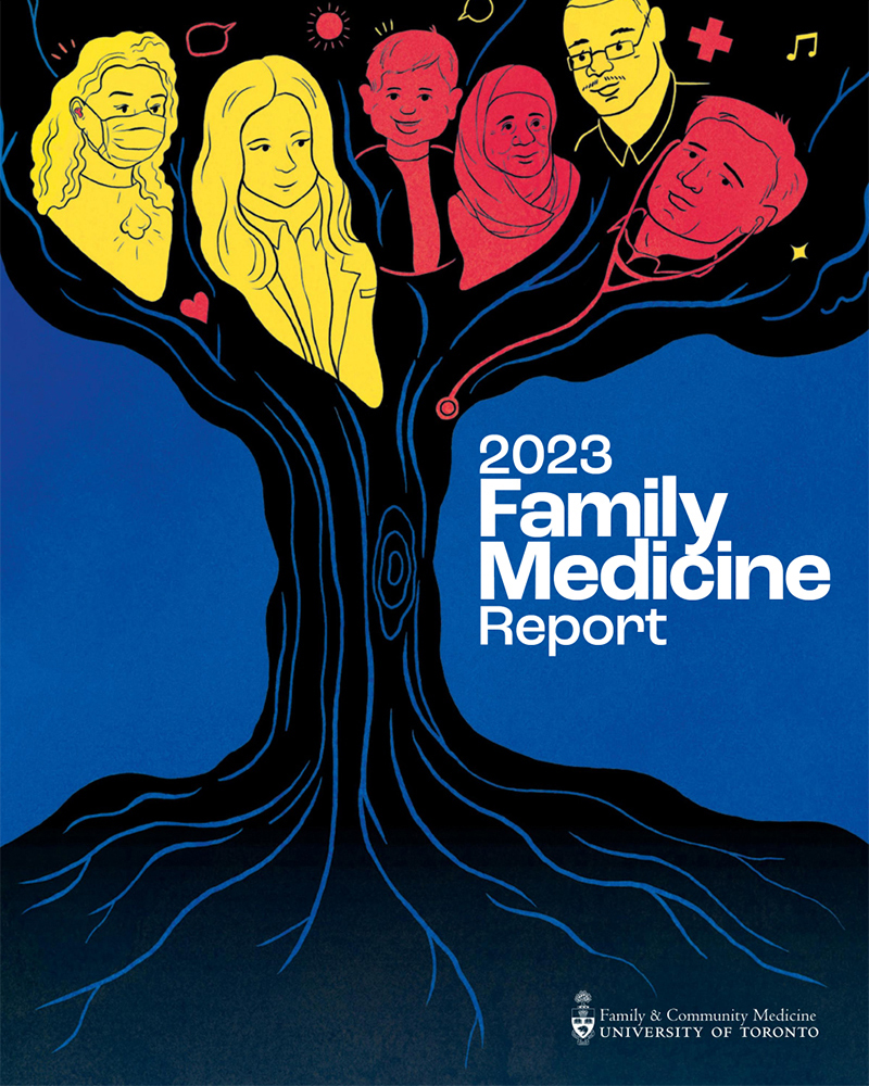 Portraits of people as the foliage within a tree